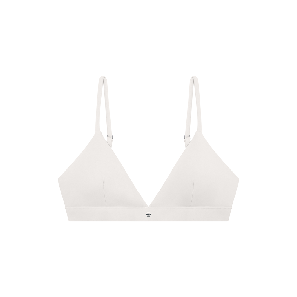 Cropped V-Neck Sports Bra